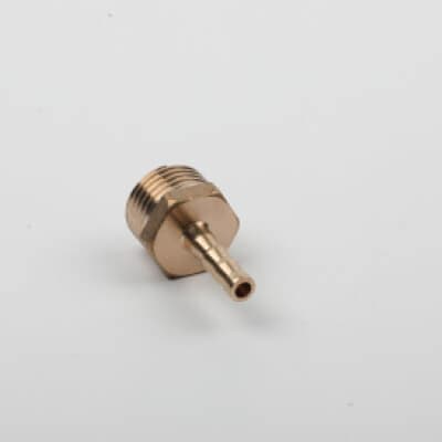 Threaded brass hose fitting straight produced for a customer