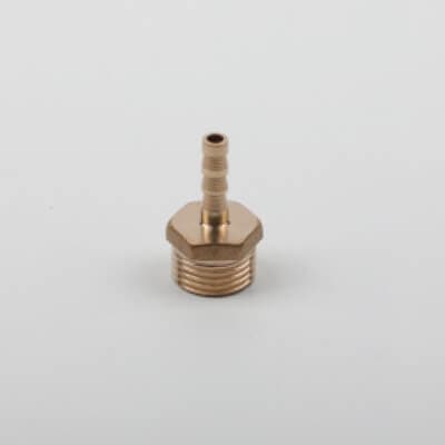 Threaded brass hose fitting straight produced for a customer