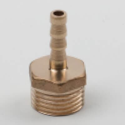 Threaded brass hose fitting straight