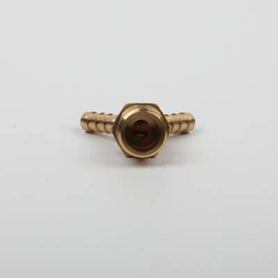 Threaded brass hose fitting Y produced for a customer