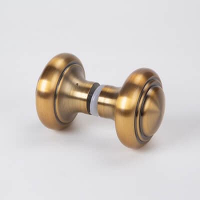 Brass door knobs in production