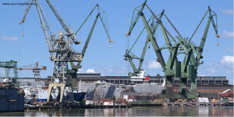 China wholesale explained - Shipyard where goods is being loaded onto vessels